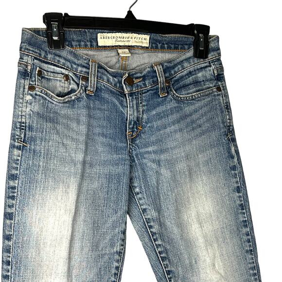ABERCROMBIE & FITCH Erin Perfect Stretch Retro Slim Jeans 2 Short Retro Western - Picture 3 of 8